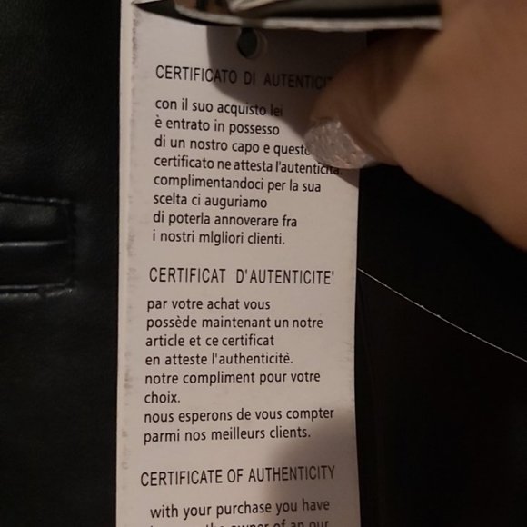 NWT EMPORIO ARMANI Dress Leather Jacket authenticM - Picture 5 of 16